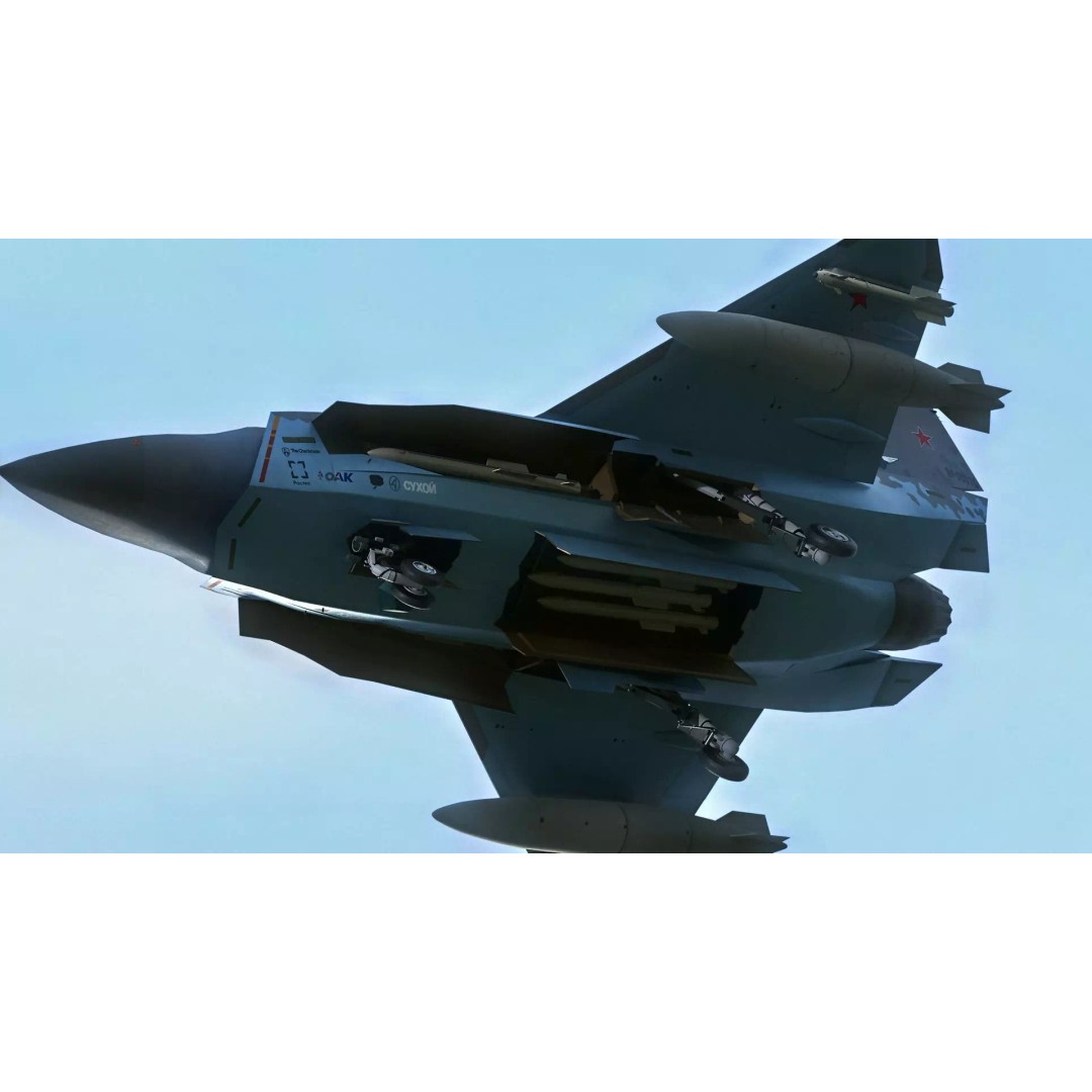 SU 75 Checkmate 3D Model – Rigged Military Aircraft with PBR Textures - View 11