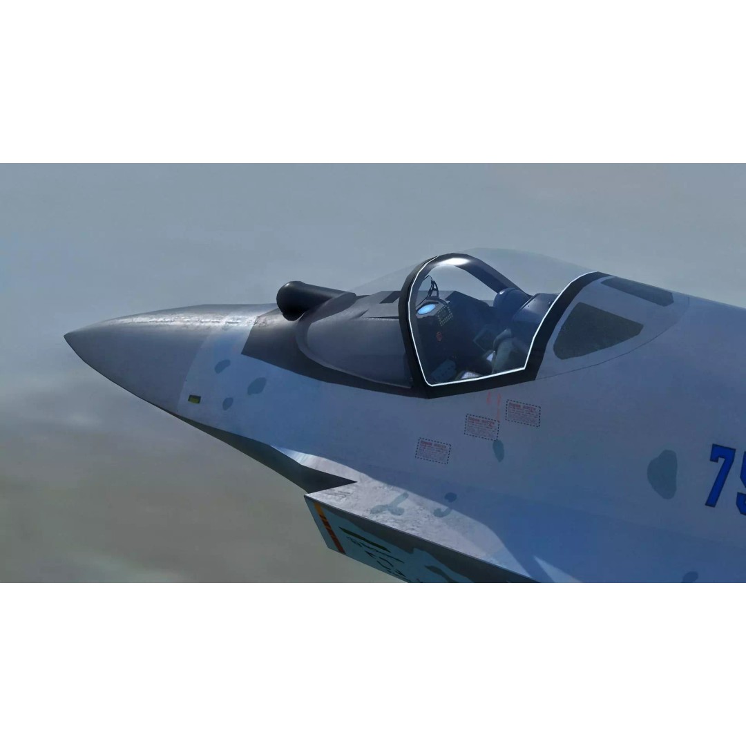 SU 75 Checkmate 3D Model – Rigged Military Aircraft with PBR Textures - View 14