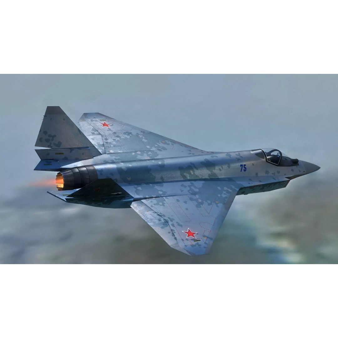 SU 75 Checkmate 3D Model – Rigged Military Aircraft with PBR Textures - View 2