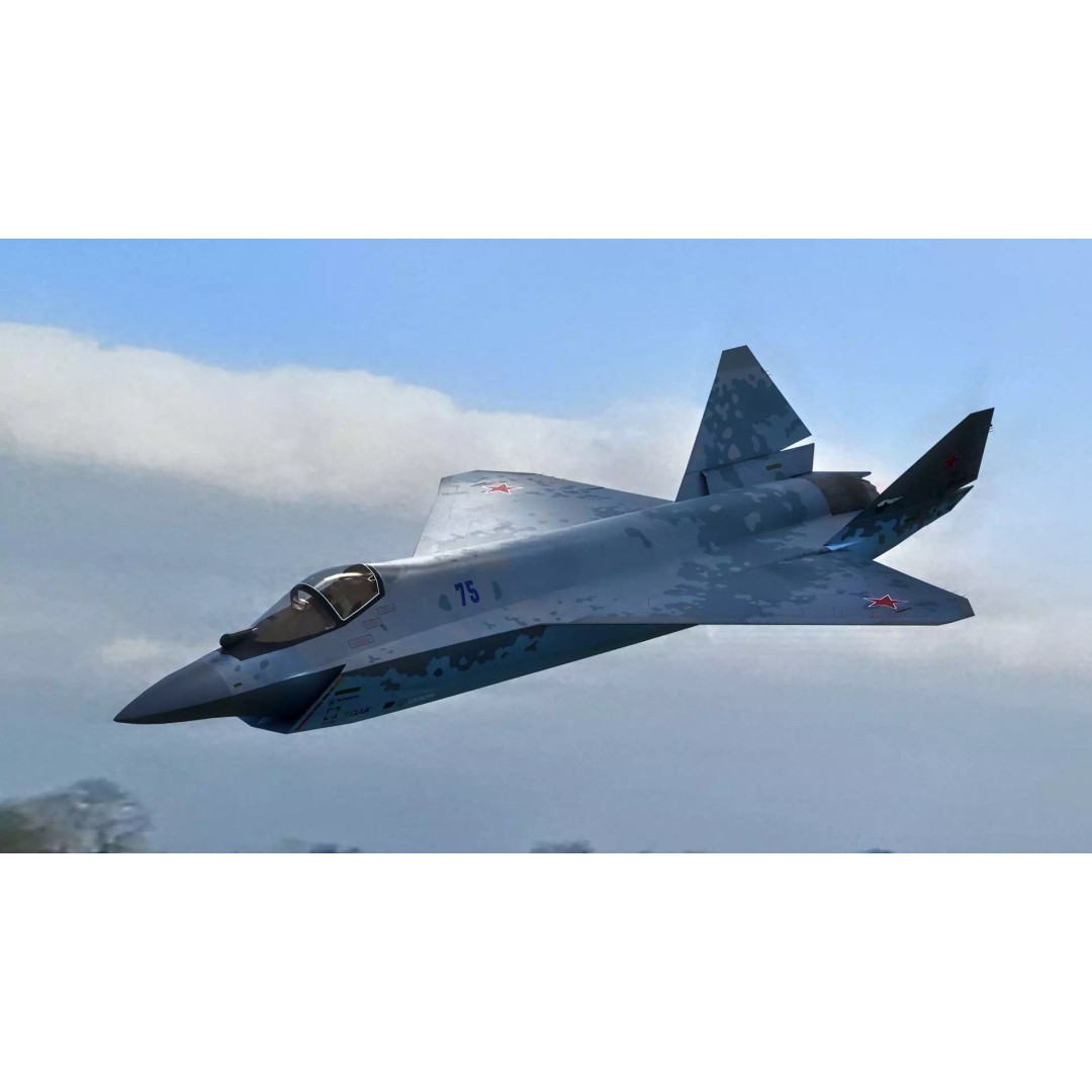 SU 75 Checkmate 3D Model – Rigged Military Aircraft with PBR Textures - View 4