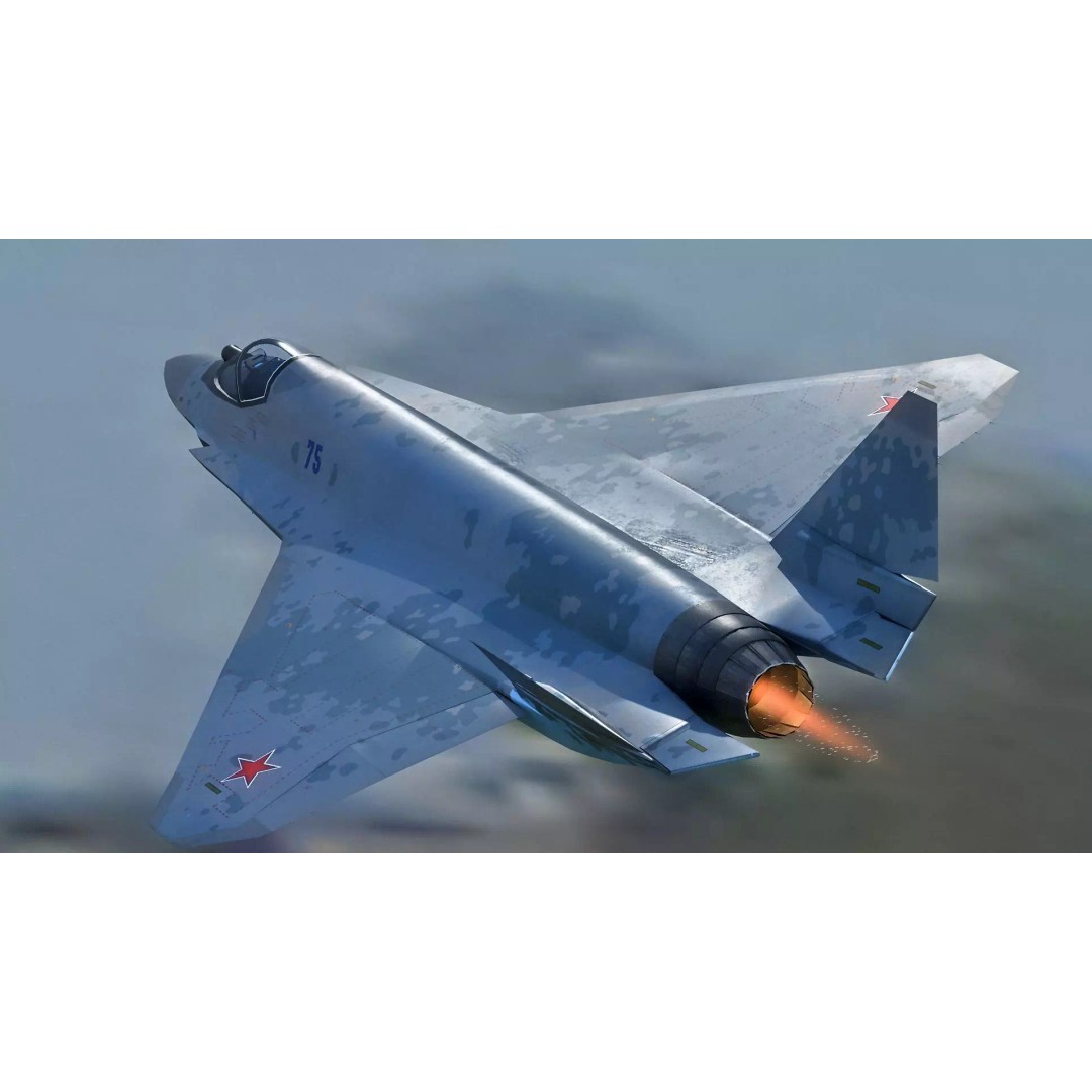 SU 75 Checkmate 3D Model – Rigged Military Aircraft with PBR Textures - View 6