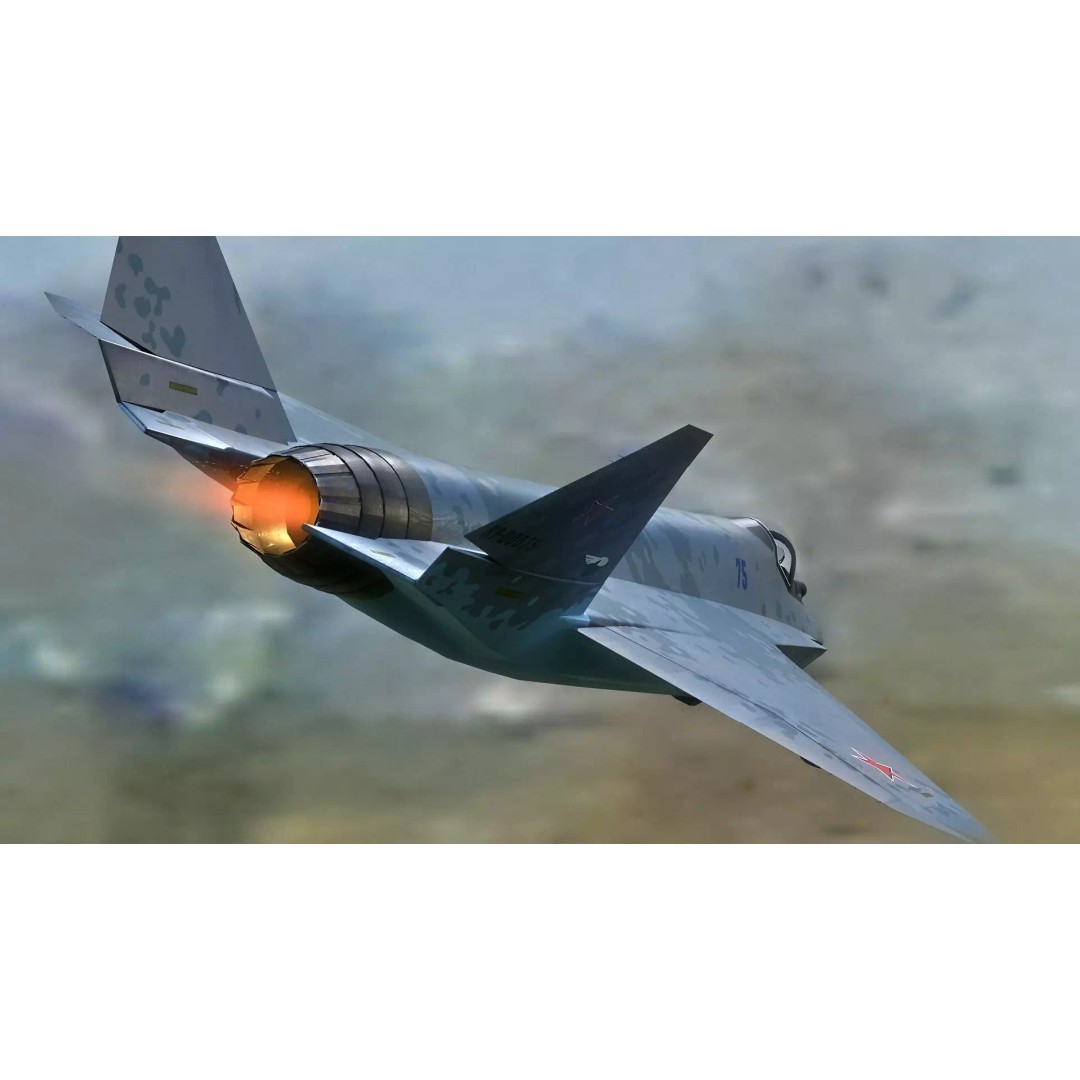 SU 75 Checkmate 3D Model – Rigged Military Aircraft with PBR Textures - View 7