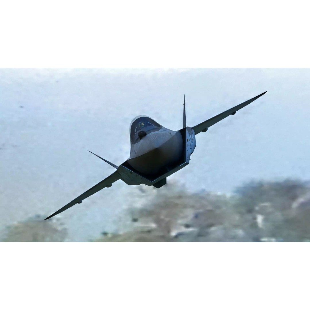SU 75 Checkmate 3D Model – Rigged Military Aircraft with PBR Textures - View 9