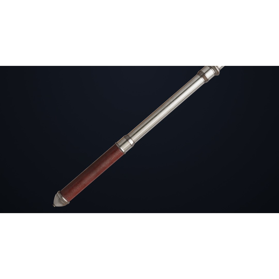 Silver Mace 3D Model – Low Poly PBR Weapon for Unity & Unreal Engine - View 12