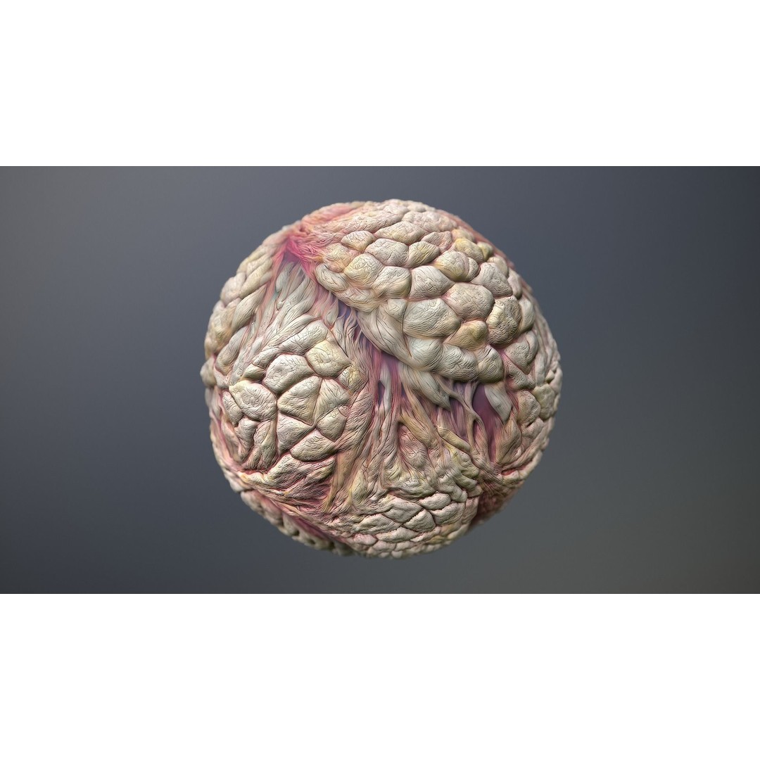 Monster Skin 3D Model – Seamless PBR Texture Pack, FBX - View 10