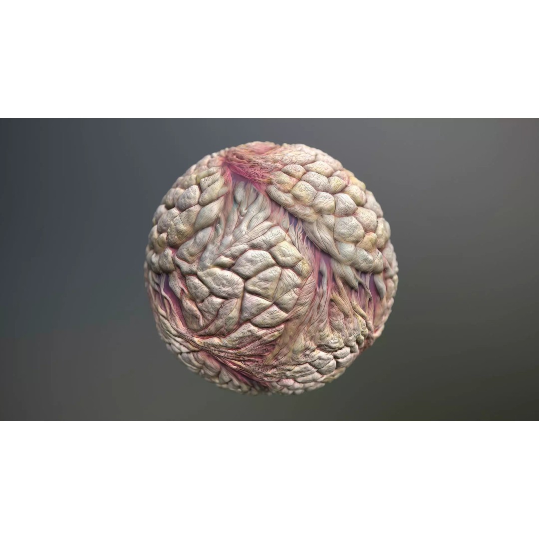 Monster Skin 3D Model – Seamless PBR Texture Pack, FBX - View 2