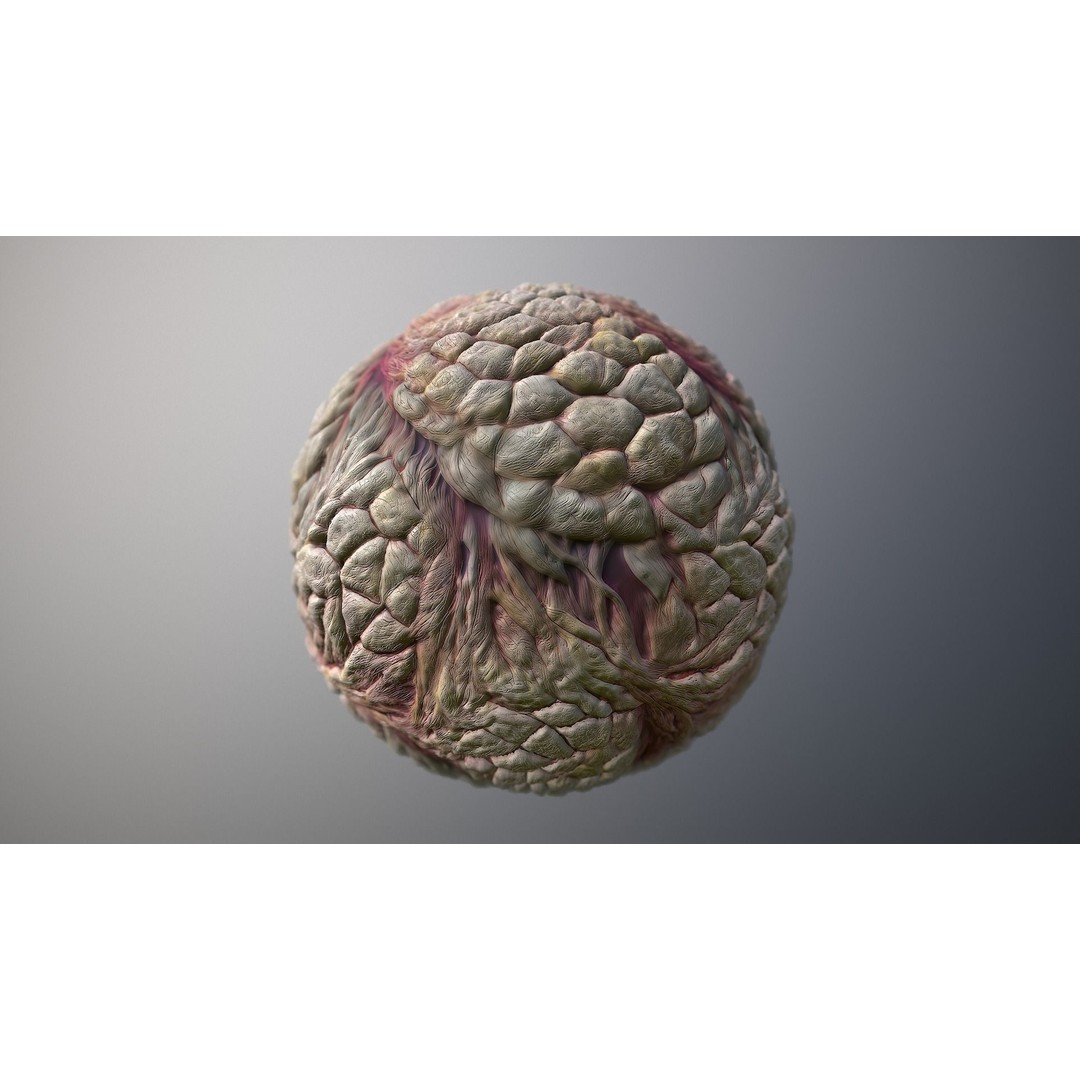 Monster Skin 3D Model – Seamless PBR Texture Pack, FBX - View 7