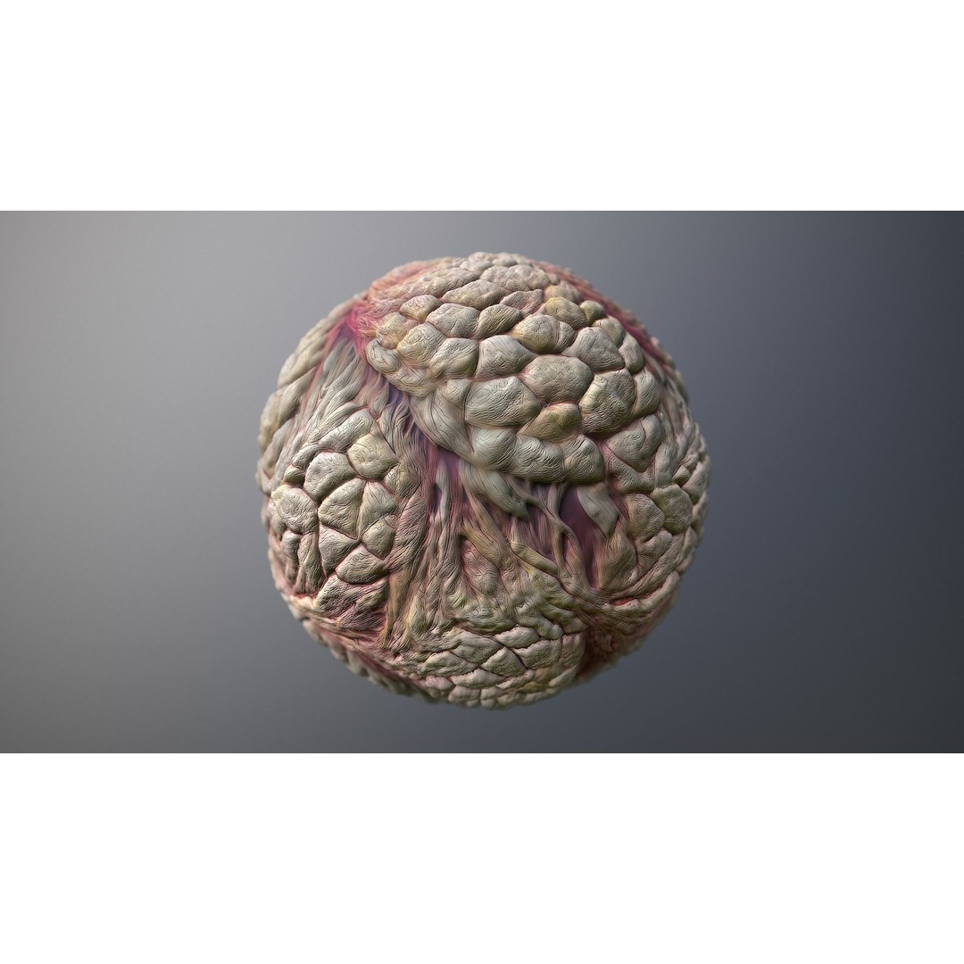 Monster Skin 3D Model – Seamless PBR Texture Pack, FBX - View 8