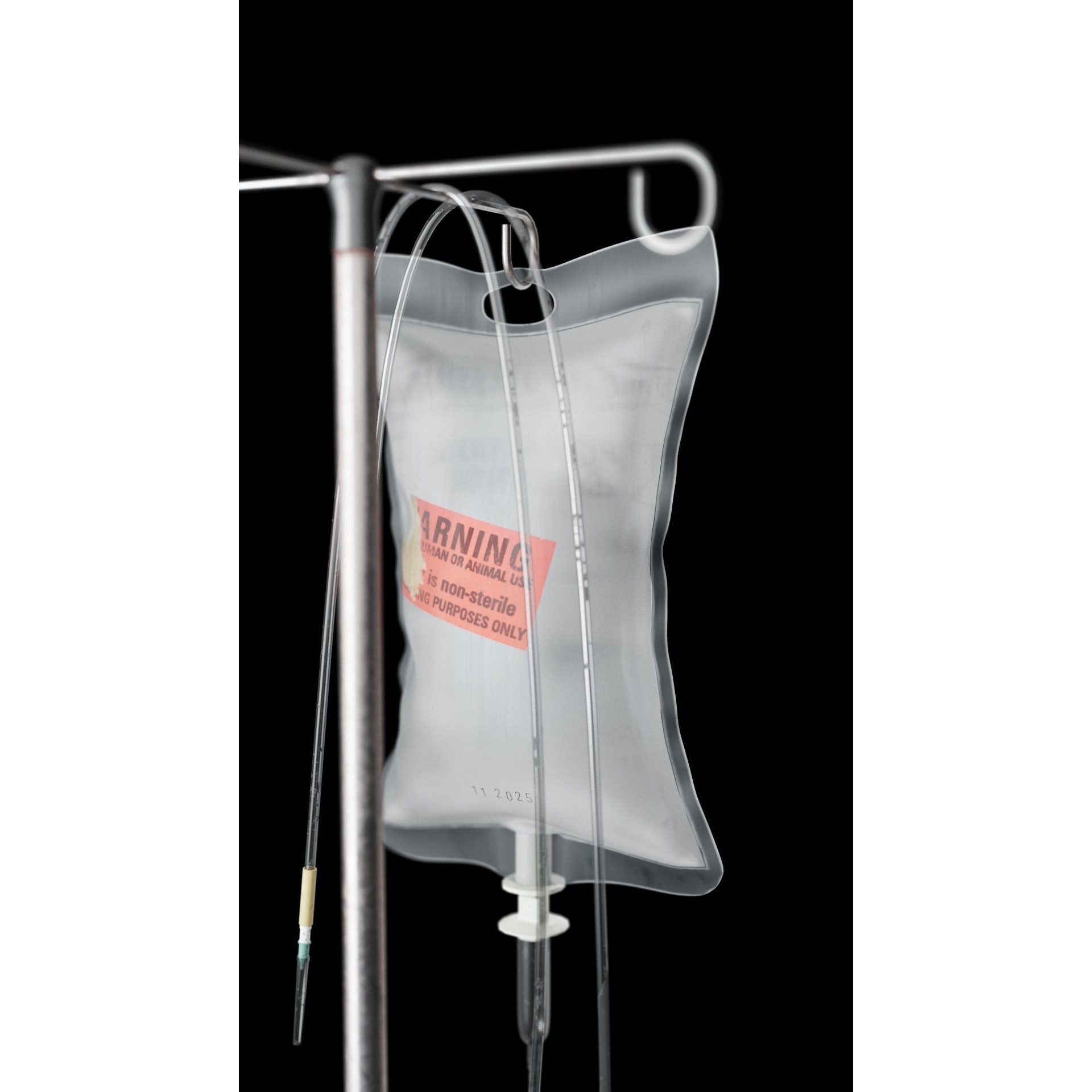 Intravenous IV Bag and Stand - Low-Poly Game-Ready 3D Model - View 9