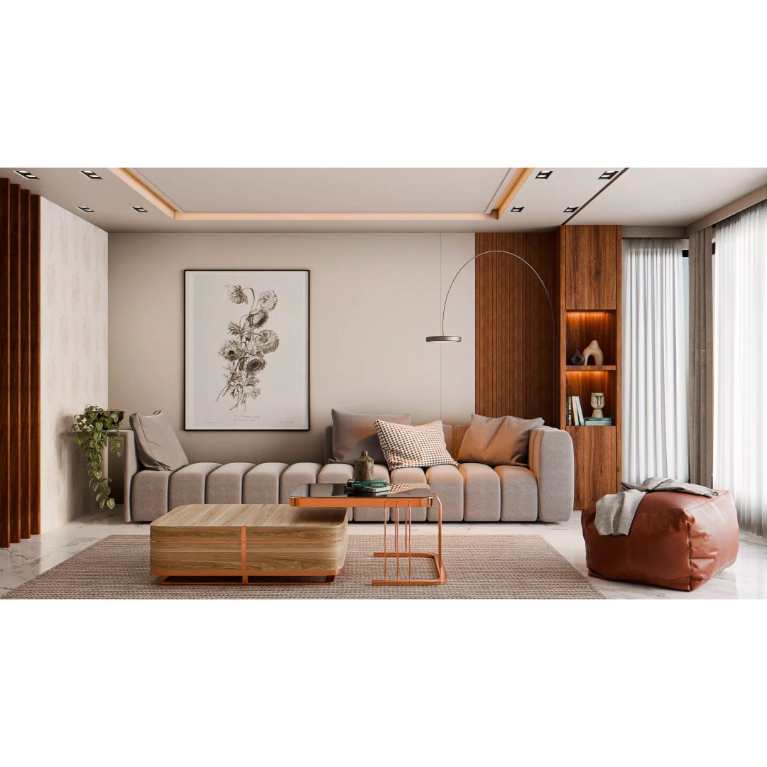 Modern Living Room 3D Model – Cozy Interior Scene, Blender, FBX, OBJ - View 2