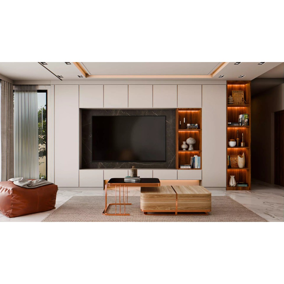 Modern Living Room 3D Model – Cozy Interior Scene, Blender, FBX, OBJ - View 3