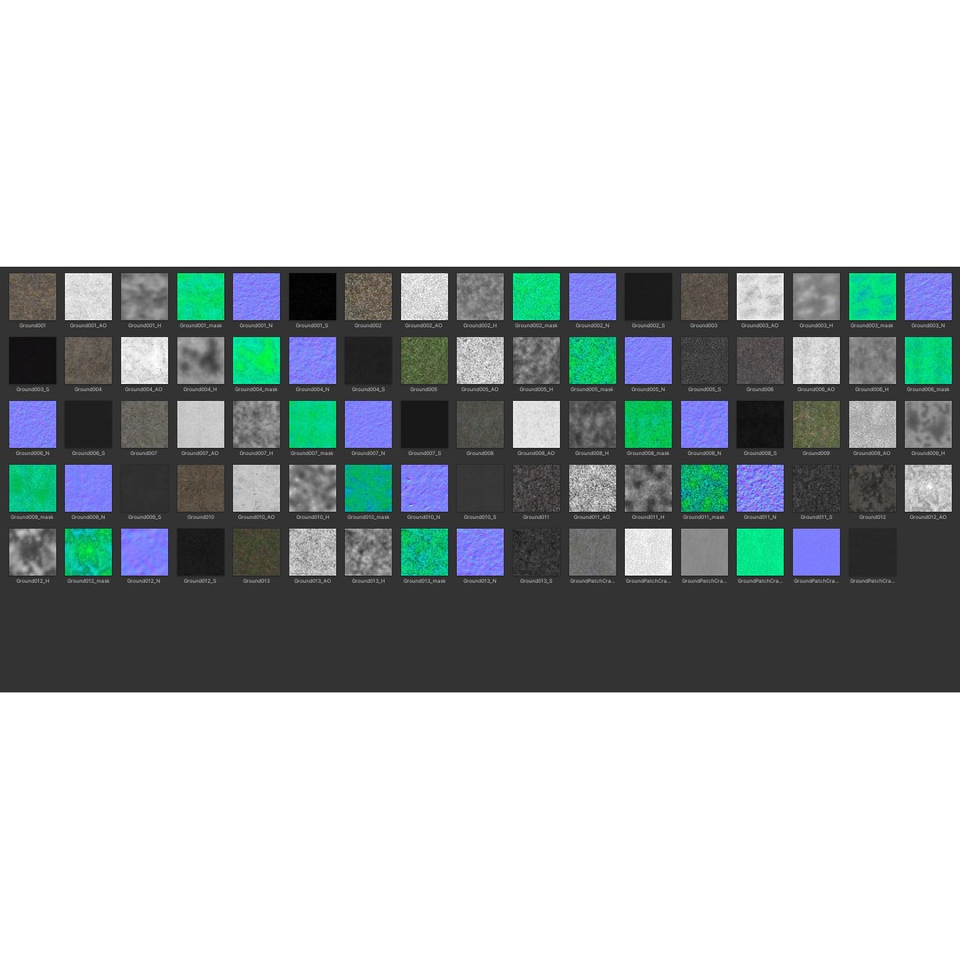 Realistic Terrain Textures 3D Model – PBR Natural Textures, 2K-6K Resolutions - View 3