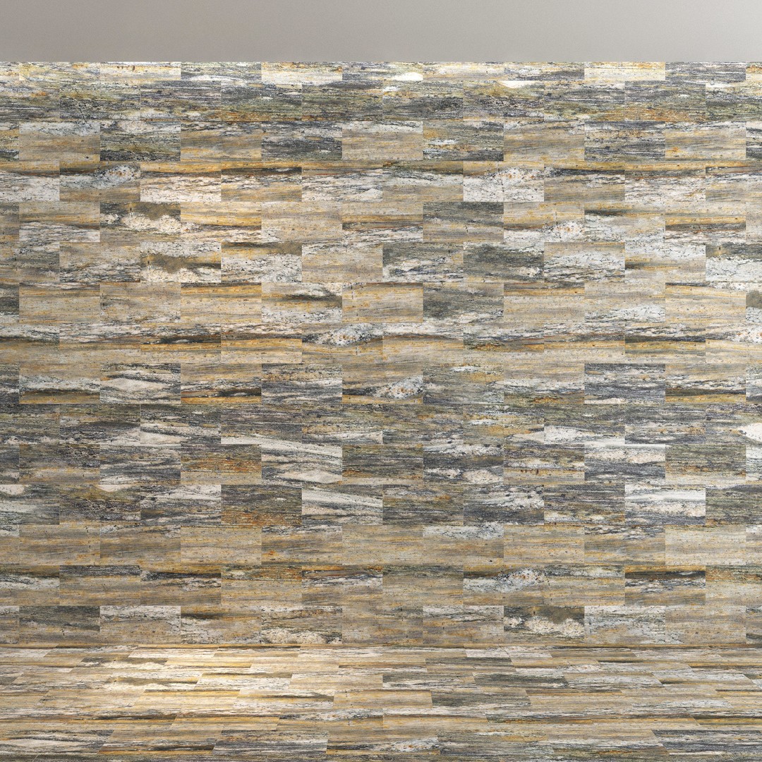 Natural Stone 3D Model – Textured Travertine Tile Set, PBR - View 13