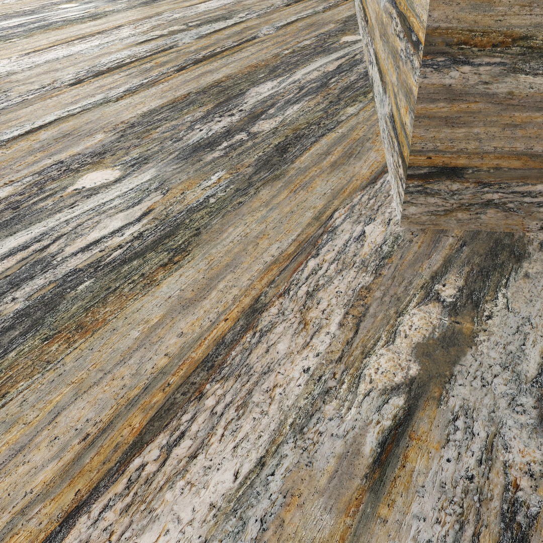 Natural Stone 3D Model – Textured Travertine Tile Set, PBR - View 6