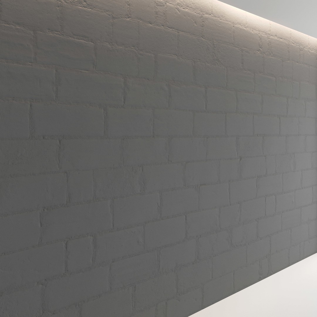 Block Wall 3D Model – Cinder & Foam Textures, PBR, FBX, OBJ - View 11