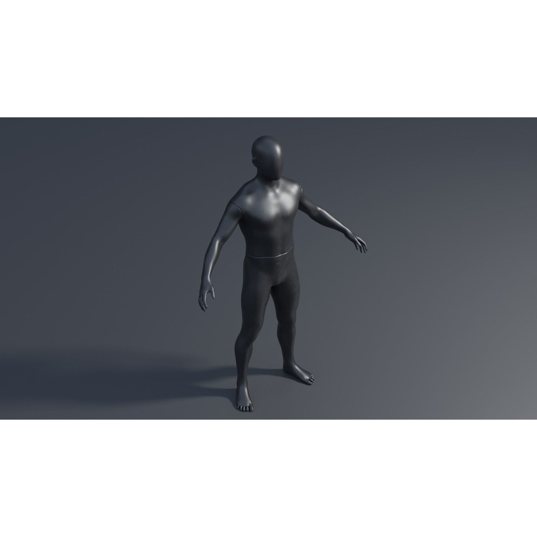 Male Mannequin 3D Model – Rigged Character with 4K Textures, FBX