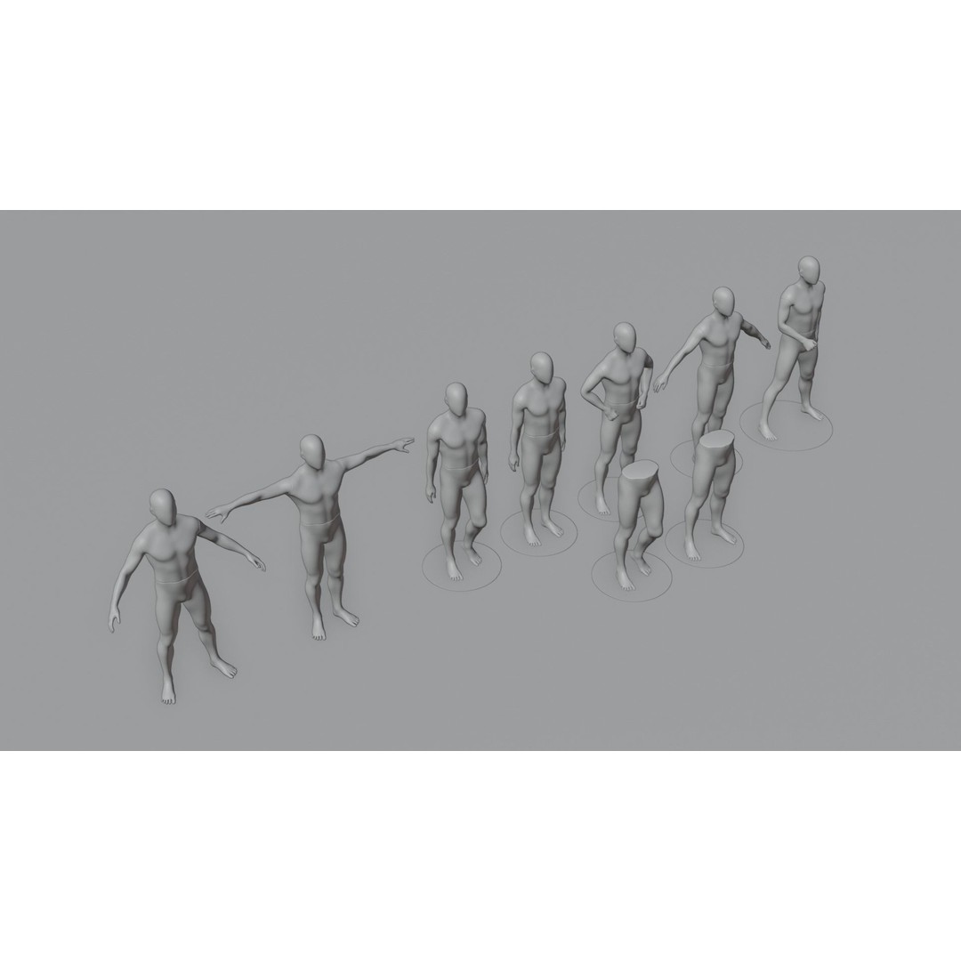 Male Mannequin 3D Model – Rigged Character with 4K Textures, FBX - View 4