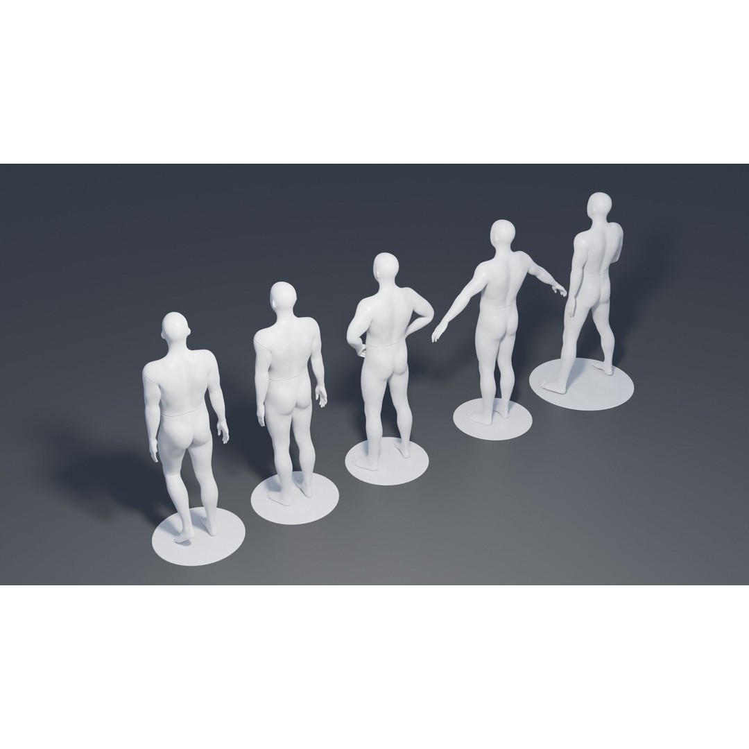 Male Mannequin 3D Model – Rigged Character with 4K Textures, FBX - View 9
