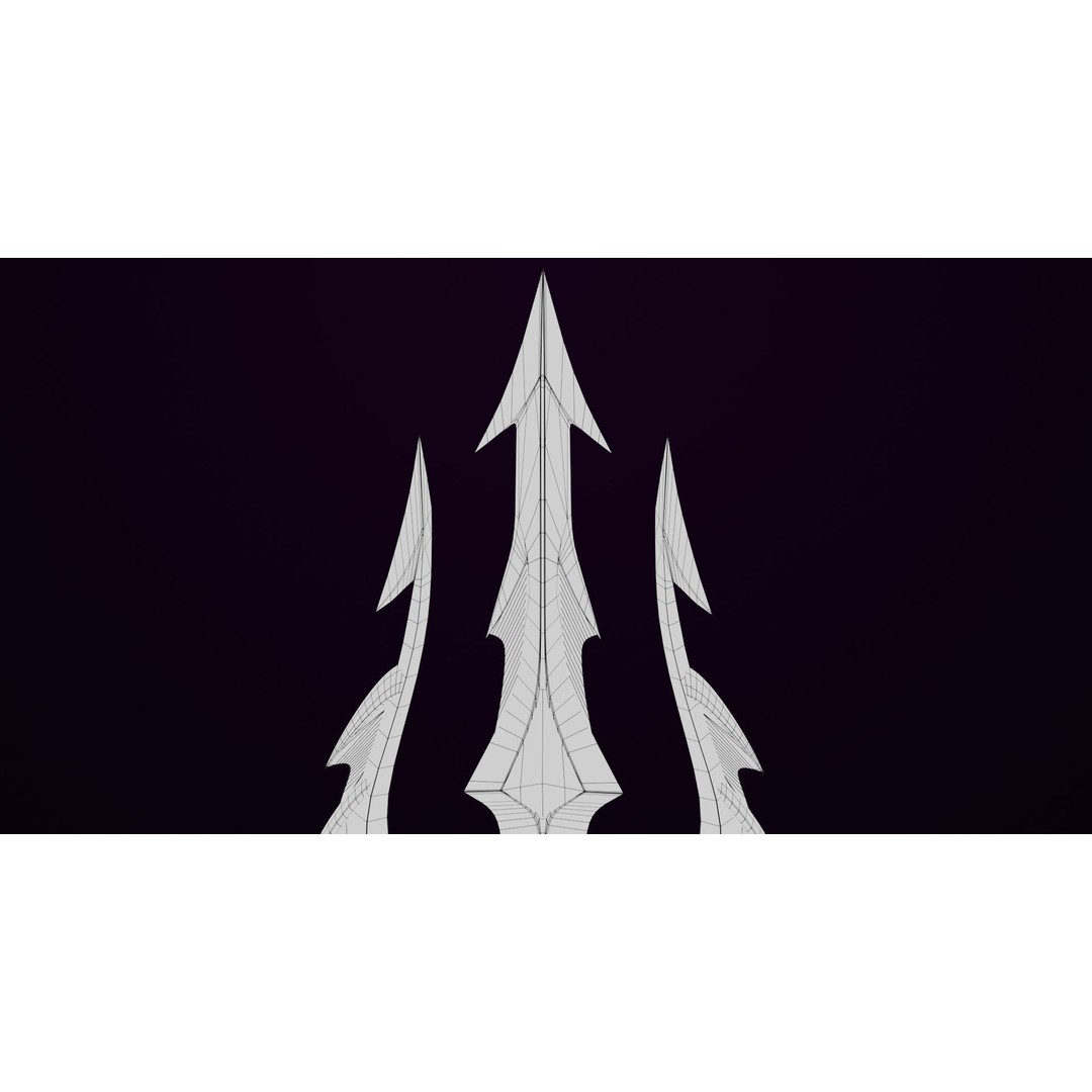 Fantasy Trident 3D Model – Low Poly Game Asset, FBX, PBR Textures - View 20