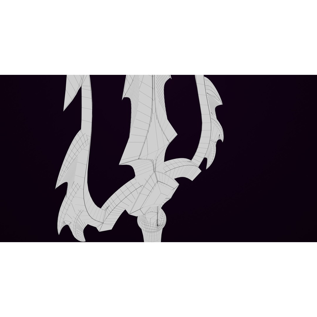 Fantasy Trident 3D Model – Low Poly Game Asset, FBX, PBR Textures - View 21