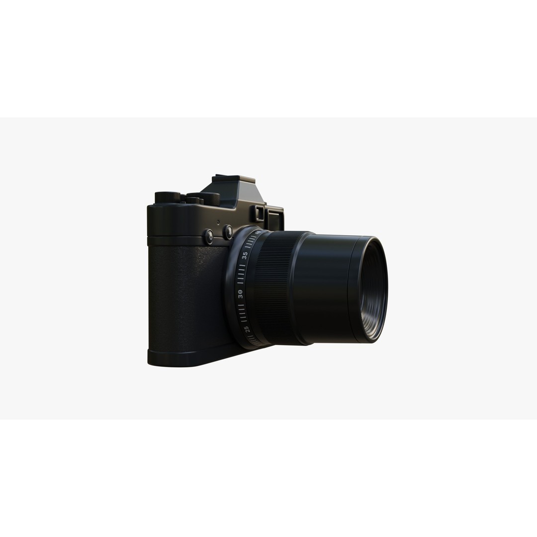 Black Film Camera 3D Model – High Poly PBR Asset, FBX, Animation Ready - View 10