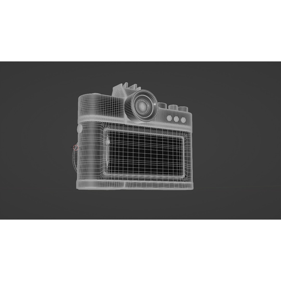 Black Film Camera 3D Model – High Poly PBR Asset, FBX, Animation Ready - View 12