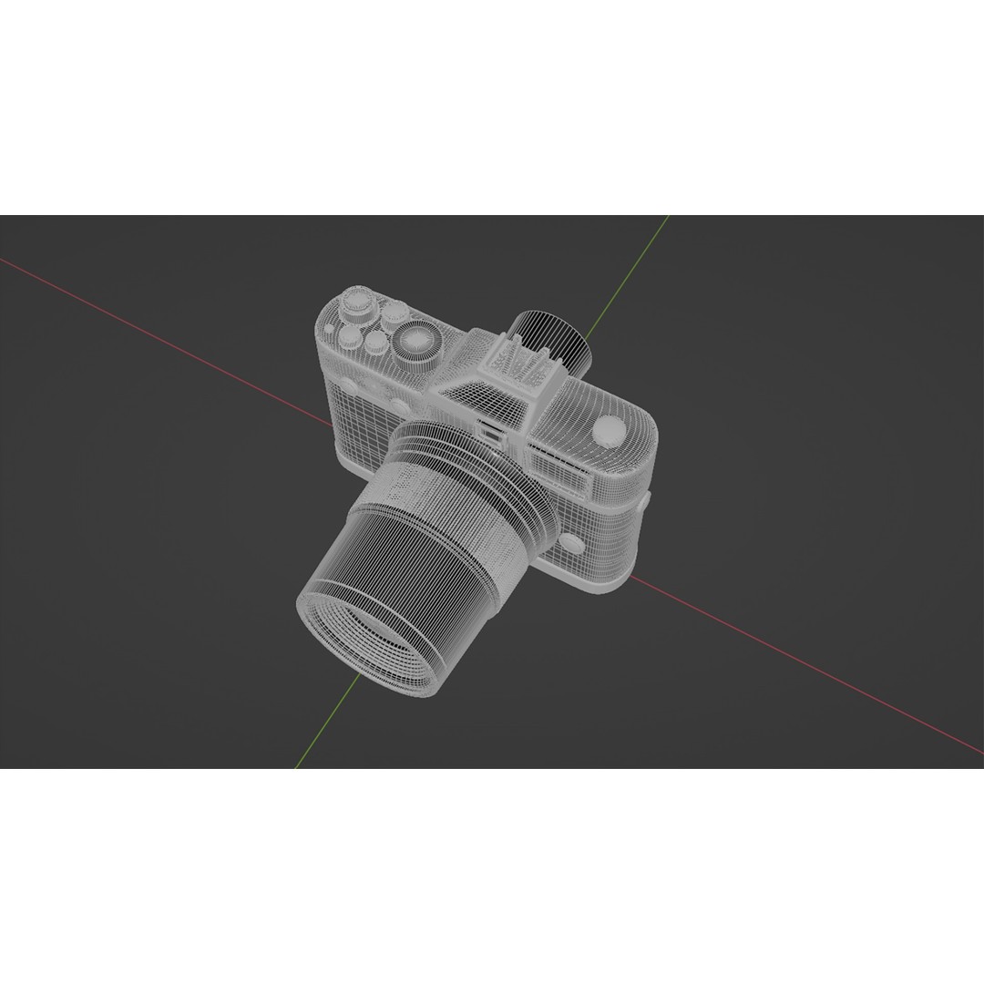 Black Film Camera 3D Model – High Poly PBR Asset, FBX, Animation Ready - View 13