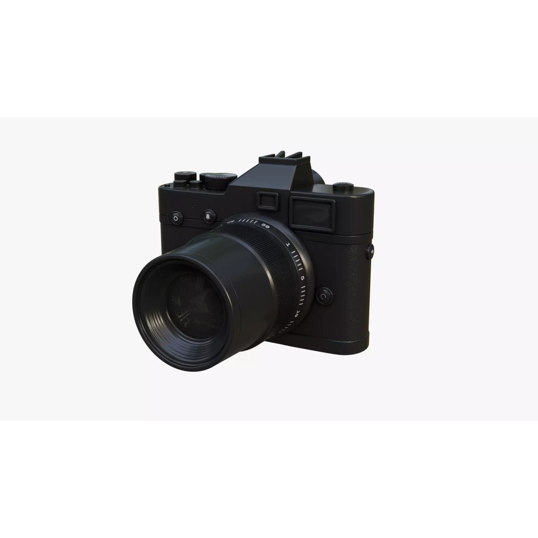 Black Film Camera 3D Model – High Poly PBR Asset, FBX, Animation Ready - View 2