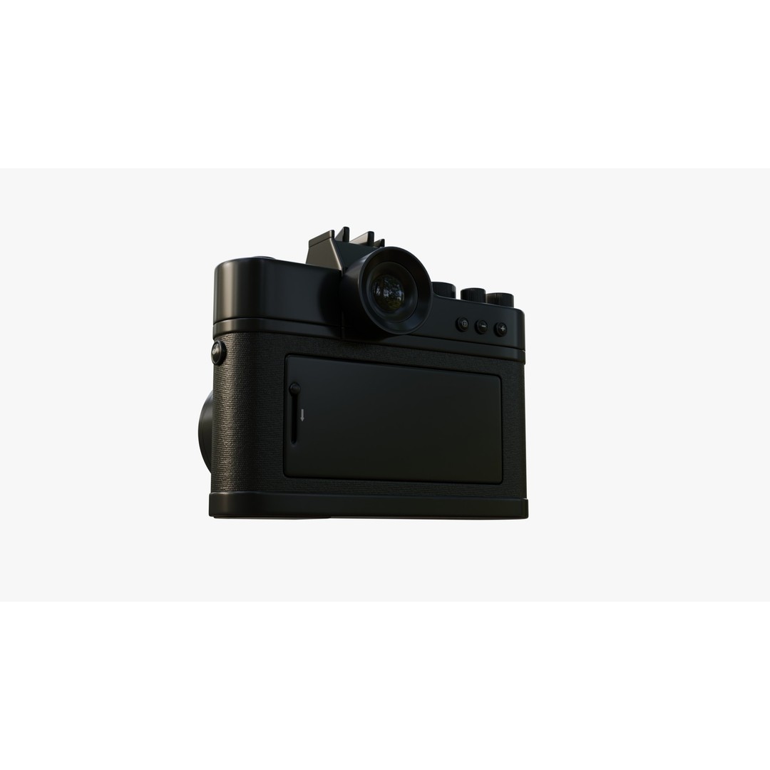 Black Film Camera 3D Model – High Poly PBR Asset, FBX, Animation Ready - View 4