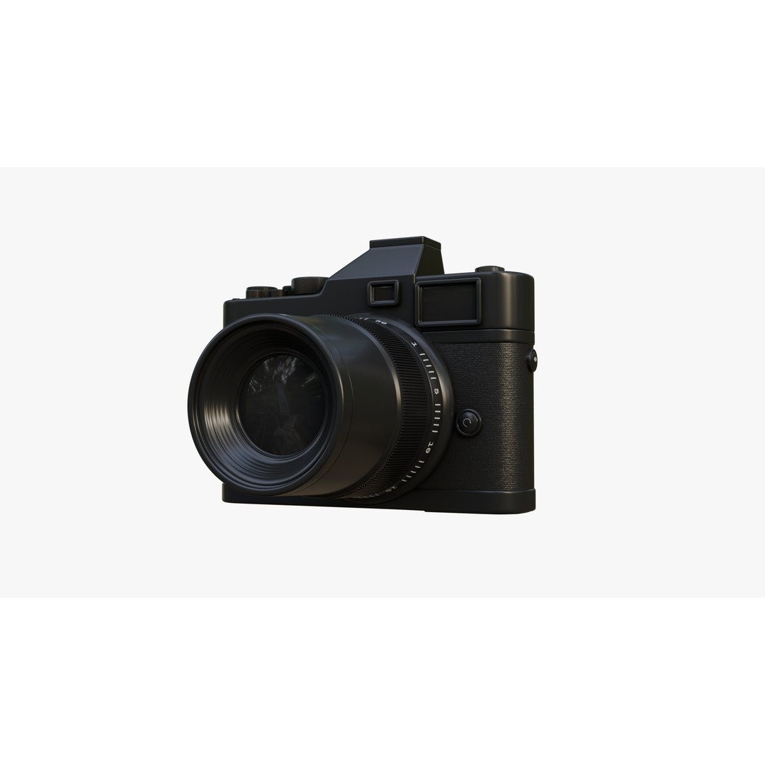Black Film Camera 3D Model – High Poly PBR Asset, FBX, Animation Ready - View 5