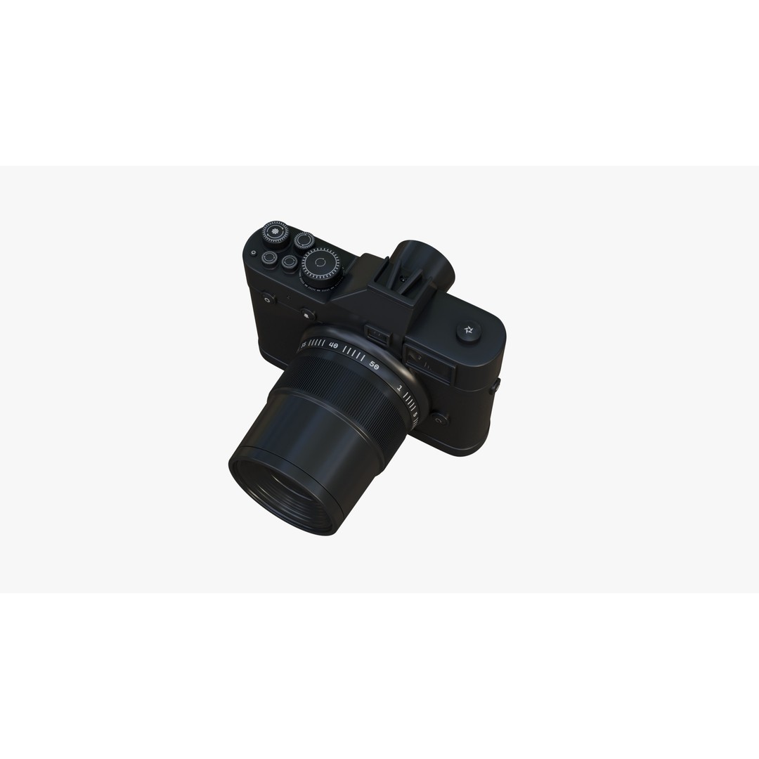 Black Film Camera 3D Model – High Poly PBR Asset, FBX, Animation Ready - View 6