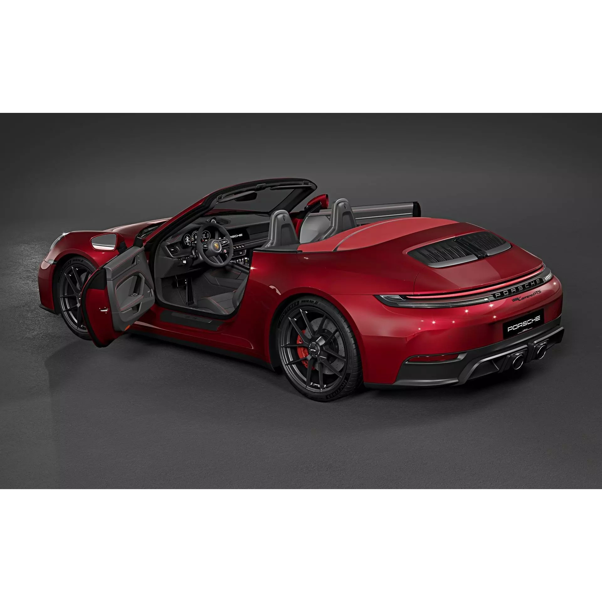 2026 Porsche 911 Carrera 4 GTS Cabriolet - High-Quality 3D Model - View 15