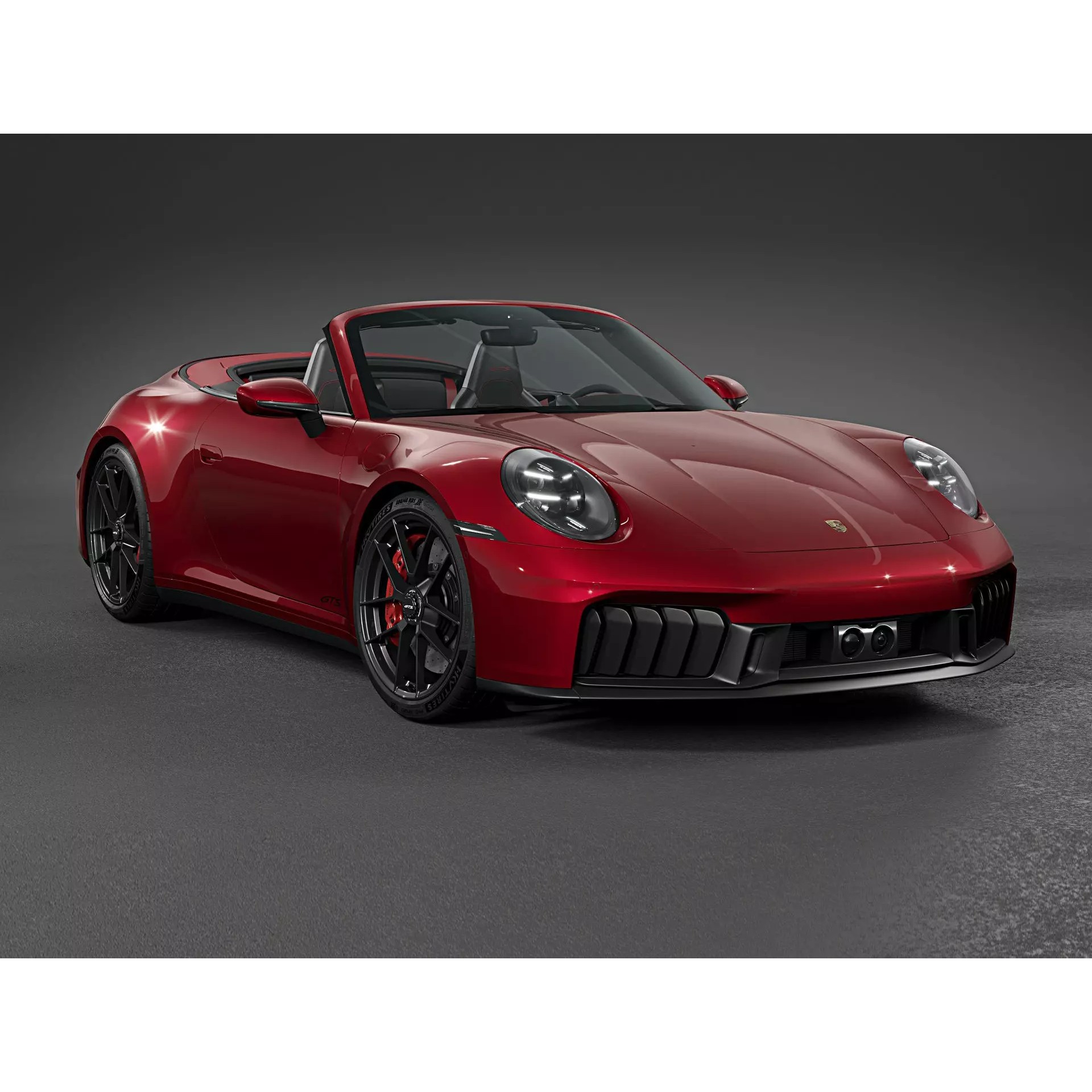 2026 Porsche 911 Carrera 4 GTS Cabriolet - High-Quality 3D Model - View 2