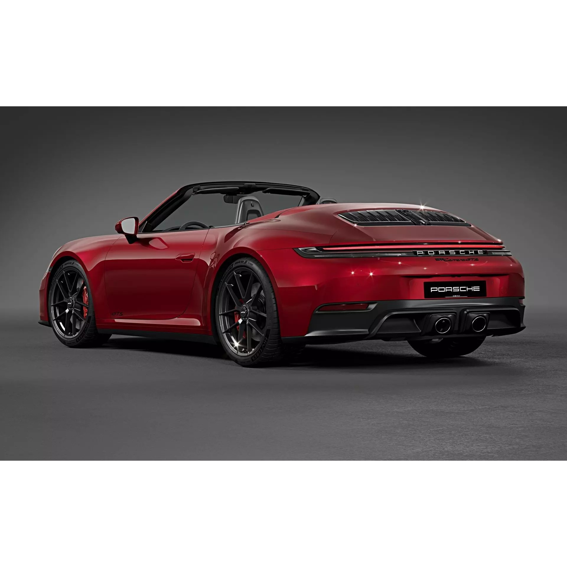 2026 Porsche 911 Carrera 4 GTS Cabriolet - High-Quality 3D Model - View 3