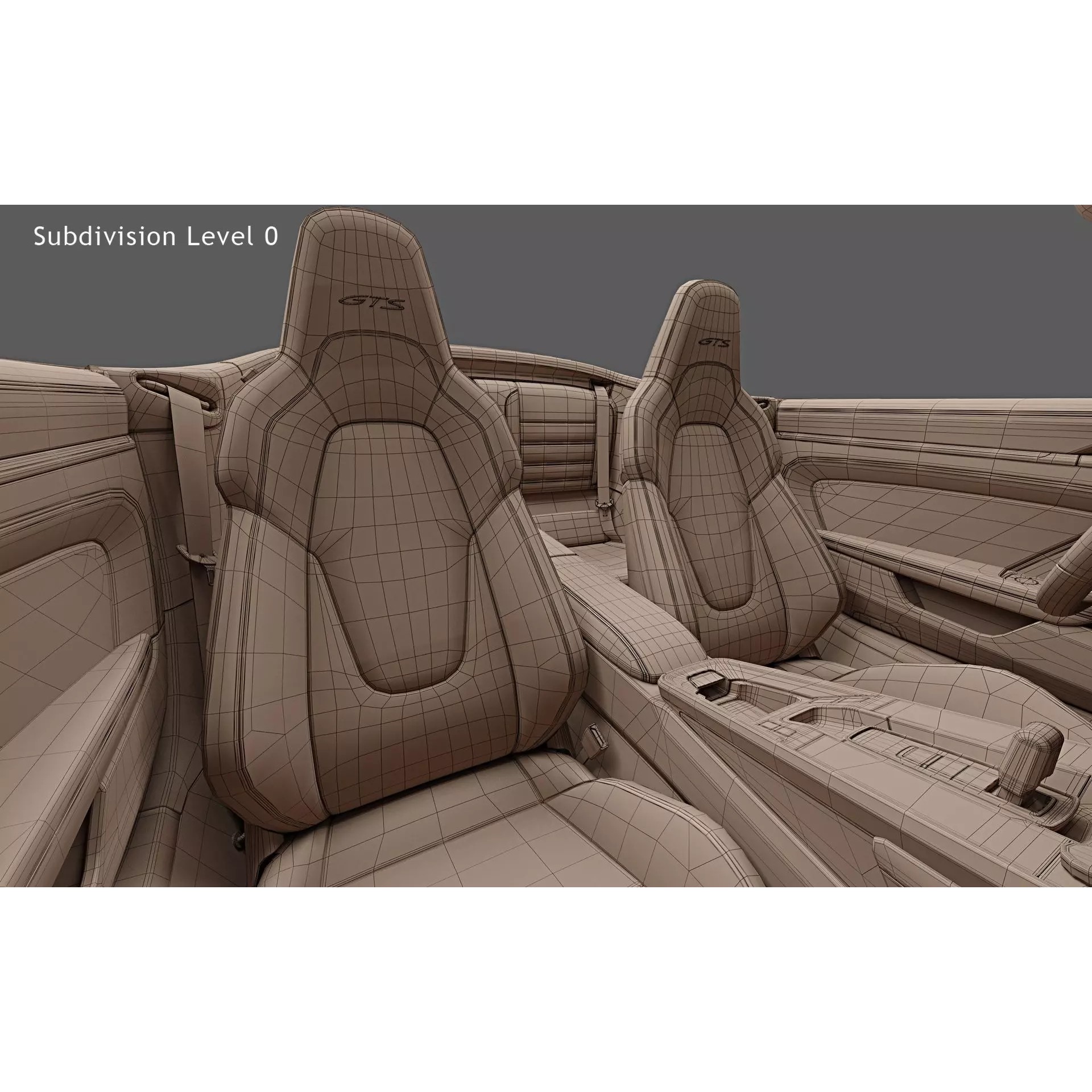 2026 Porsche 911 Carrera 4 GTS Cabriolet - High-Quality 3D Model - View 31