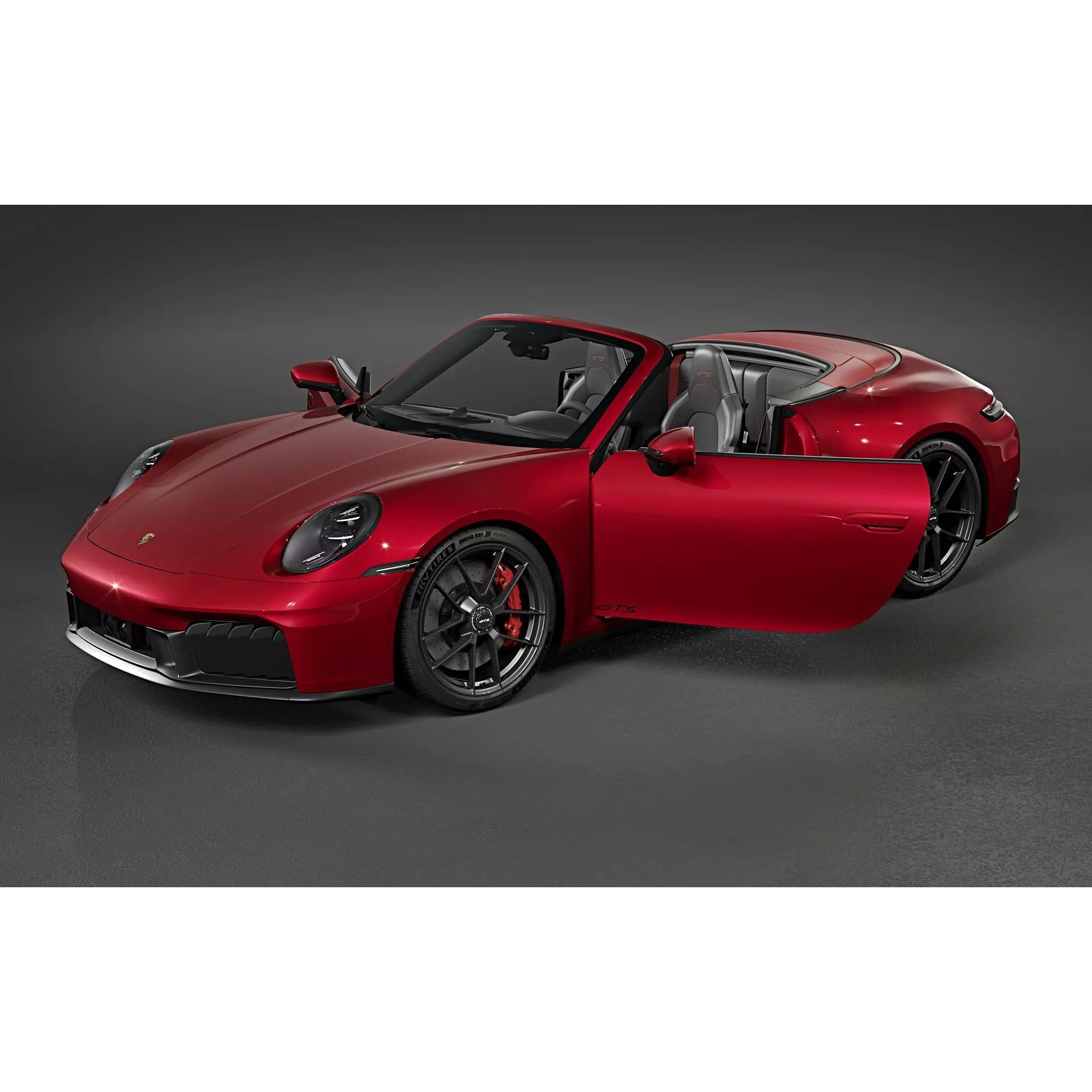 2026 Porsche 911 Carrera 4 GTS Cabriolet - High-Quality 3D Model - View 4