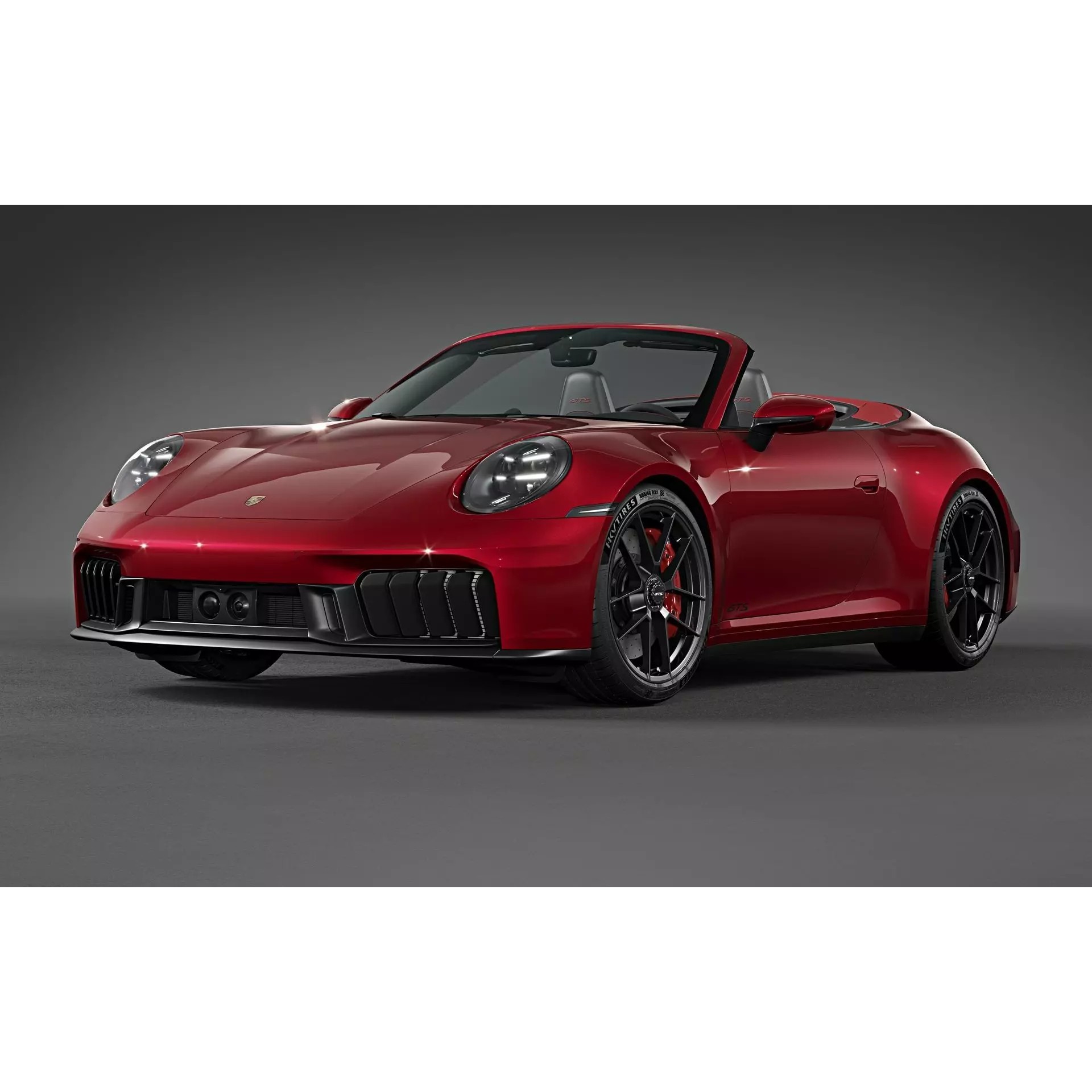 2026 Porsche 911 Carrera 4 GTS Cabriolet - High-Quality 3D Model - View 6