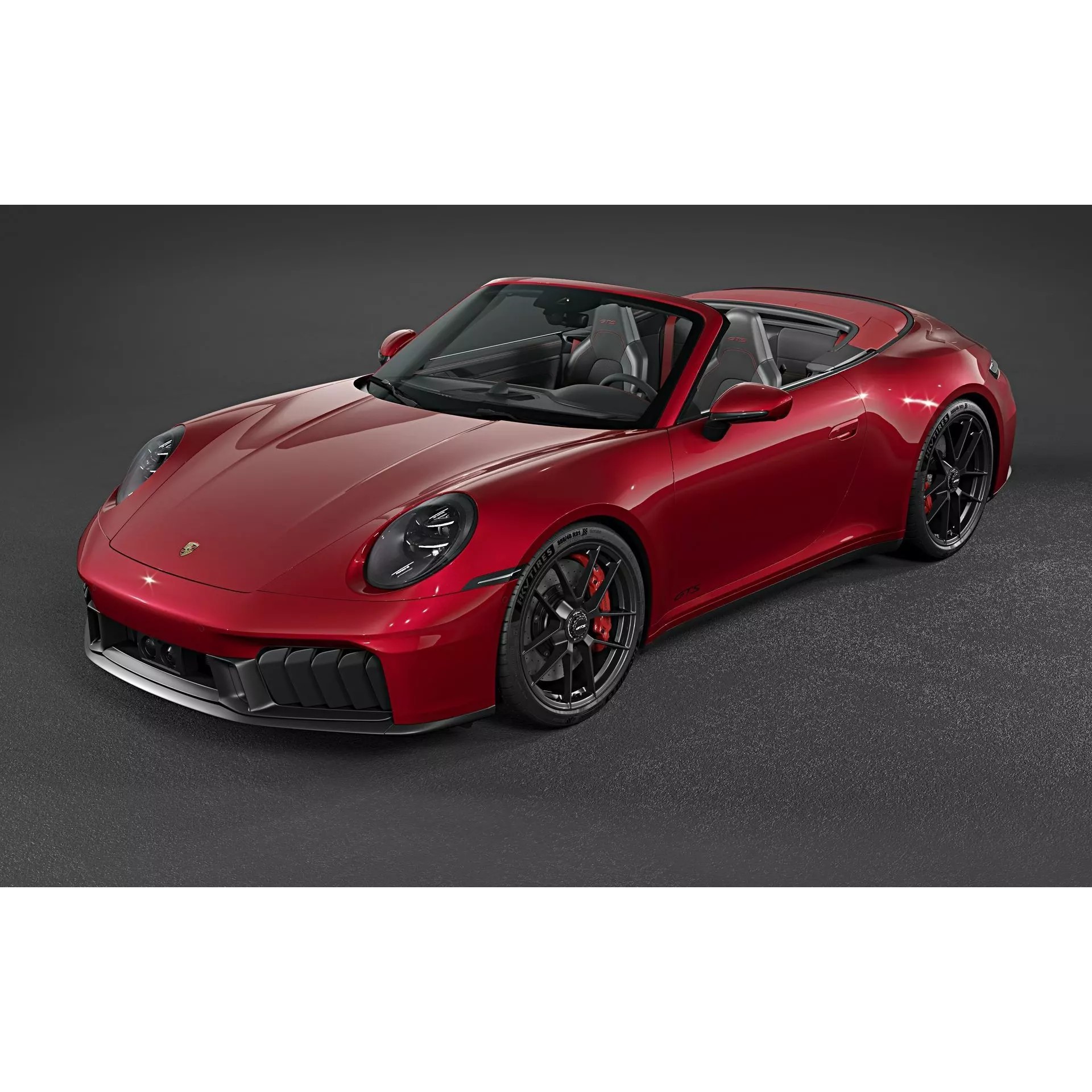2026 Porsche 911 Carrera 4 GTS Cabriolet - High-Quality 3D Model - View 8