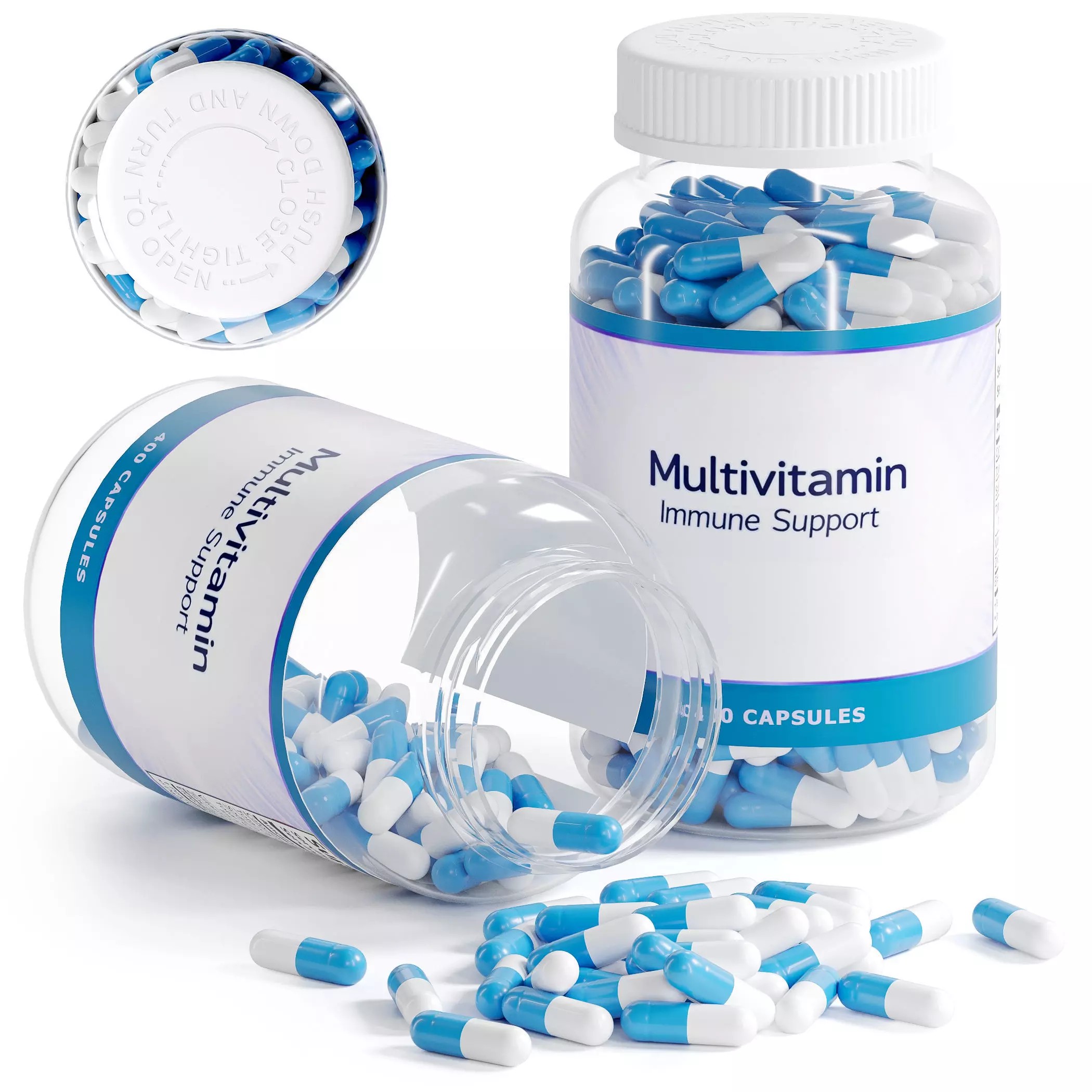 Pills Bottle - Detailed Medical 3D Model - View 2