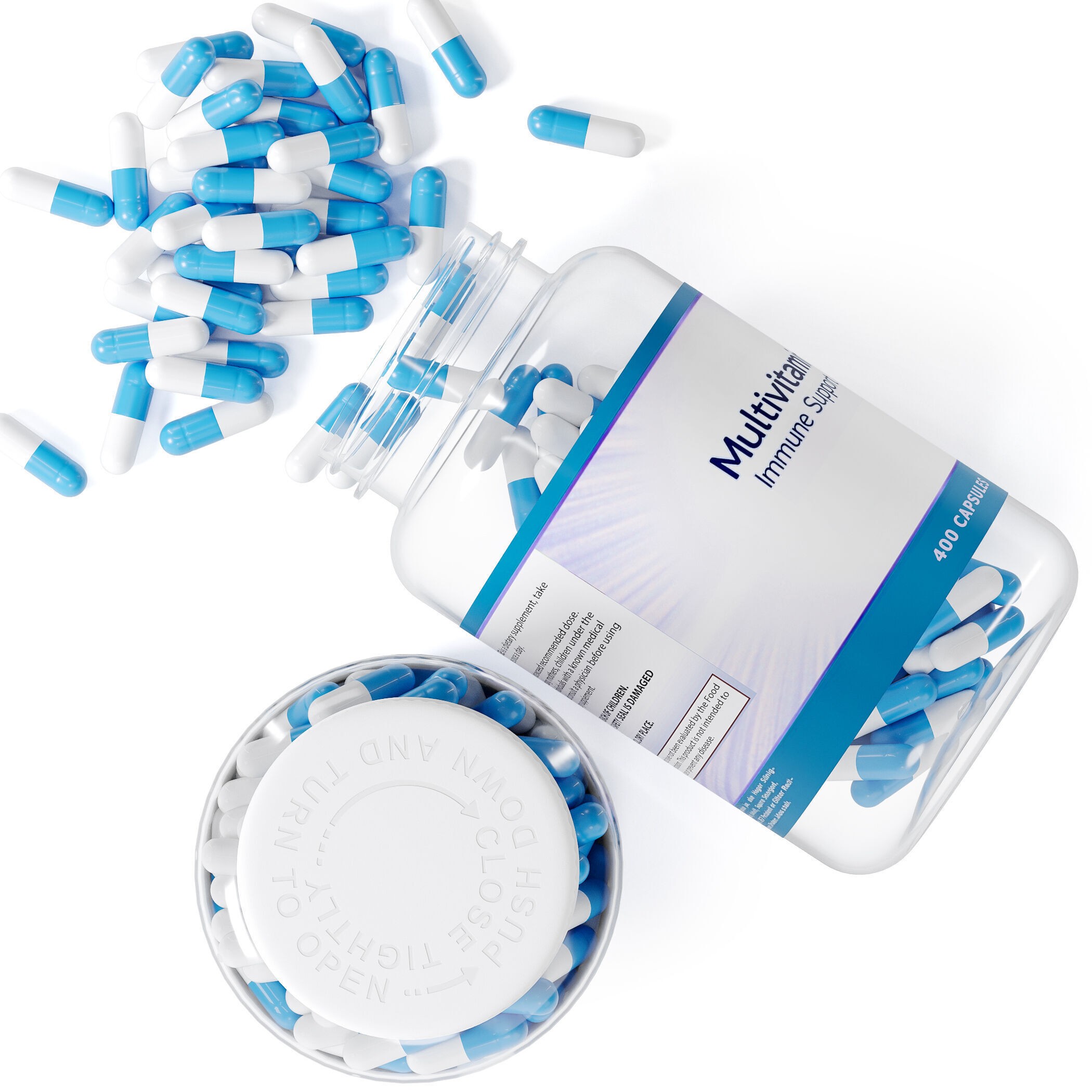 Pills Bottle - Detailed Medical 3D Model - View 4