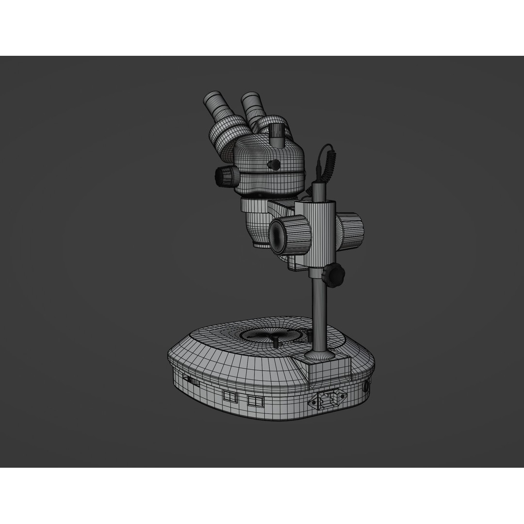 Stereomicroscope 3D Model – Low Poly PBR Asset, FBX, OBJ, Blender - View 15