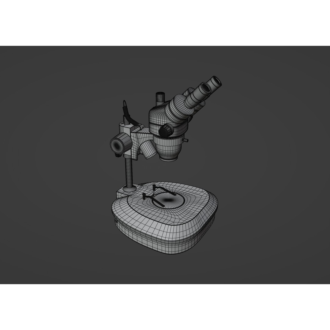 Stereomicroscope 3D Model – Low Poly PBR Asset, FBX, OBJ, Blender - View 17