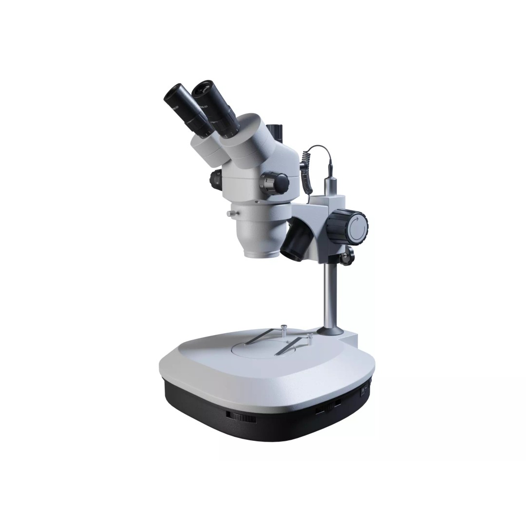 Stereomicroscope 3D Model – Low Poly PBR Asset, FBX, OBJ, Blender - View 2