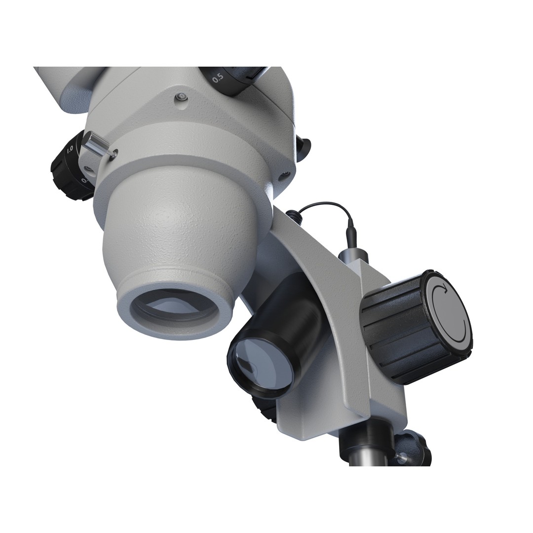 Stereomicroscope 3D Model – Low Poly PBR Asset, FBX, OBJ, Blender - View 8