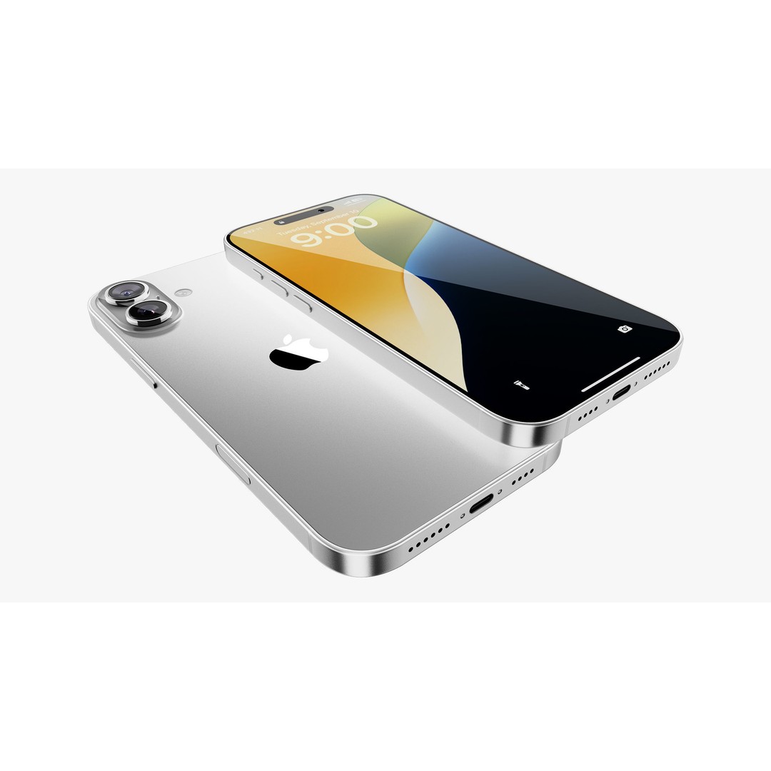 Apple iPhone 16 Plus White 3D Model – Detailed PBR Asset, FBX & OBJ - View 14