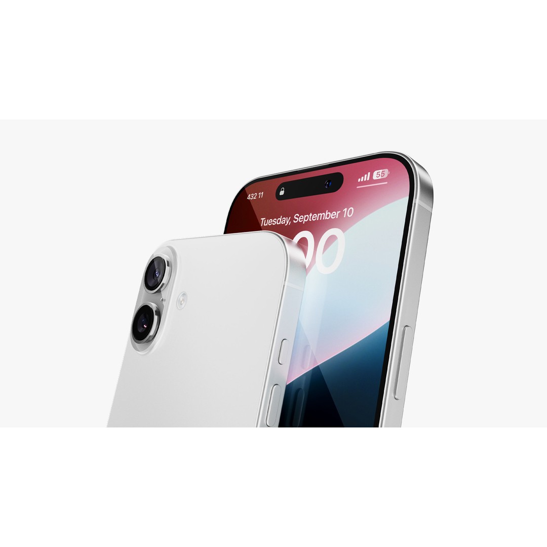 Apple iPhone 16 Plus White 3D Model – Detailed PBR Asset, FBX & OBJ - View 7