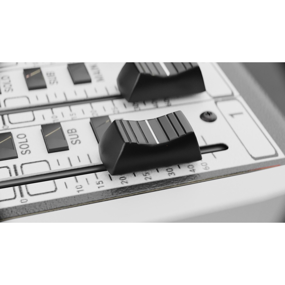 Xenyx1622USB Audio Mixer 3D Model – PBR Textured Game Asset, FBX, OBJ - View 10