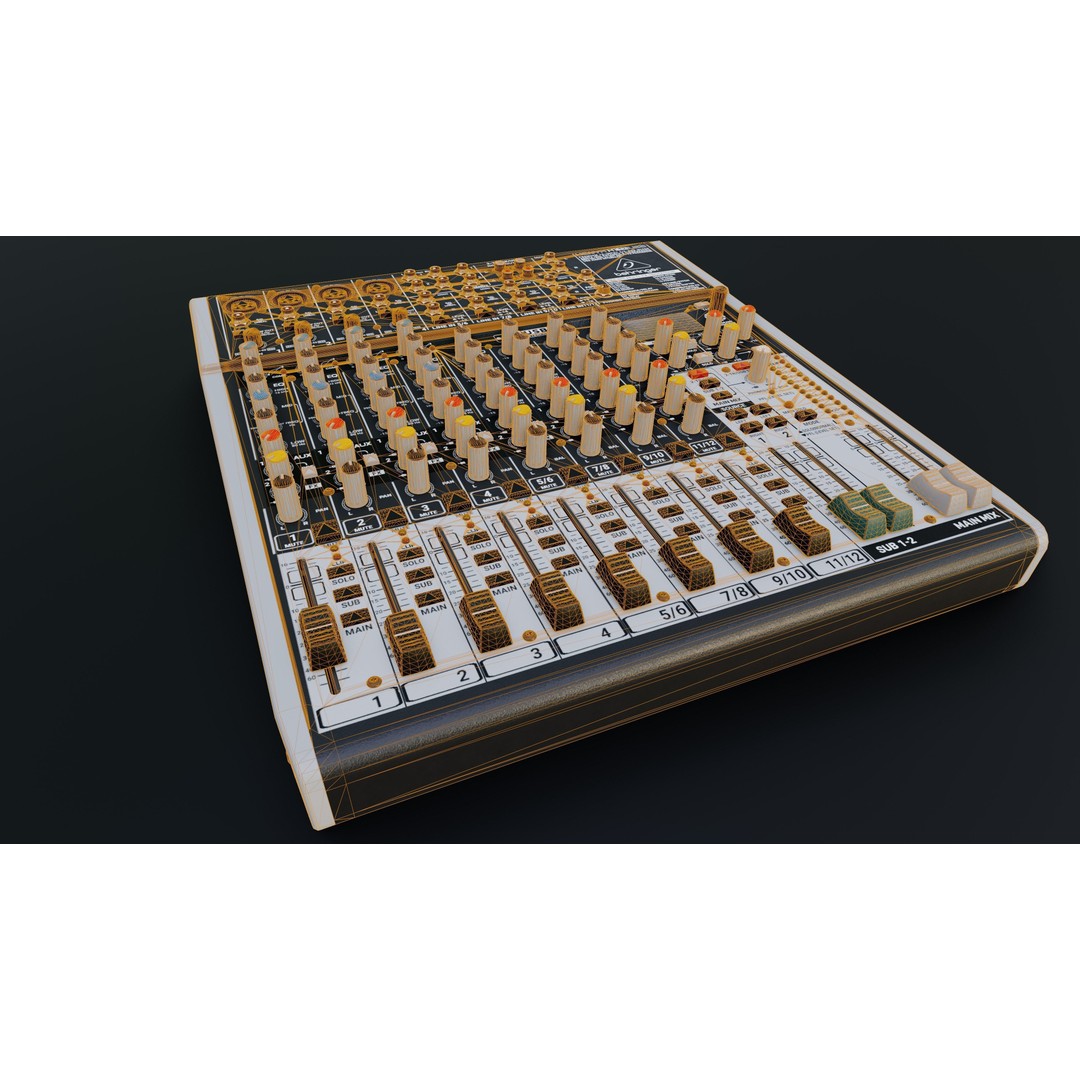 Xenyx1622USB Audio Mixer 3D Model – PBR Textured Game Asset, FBX, OBJ - View 18