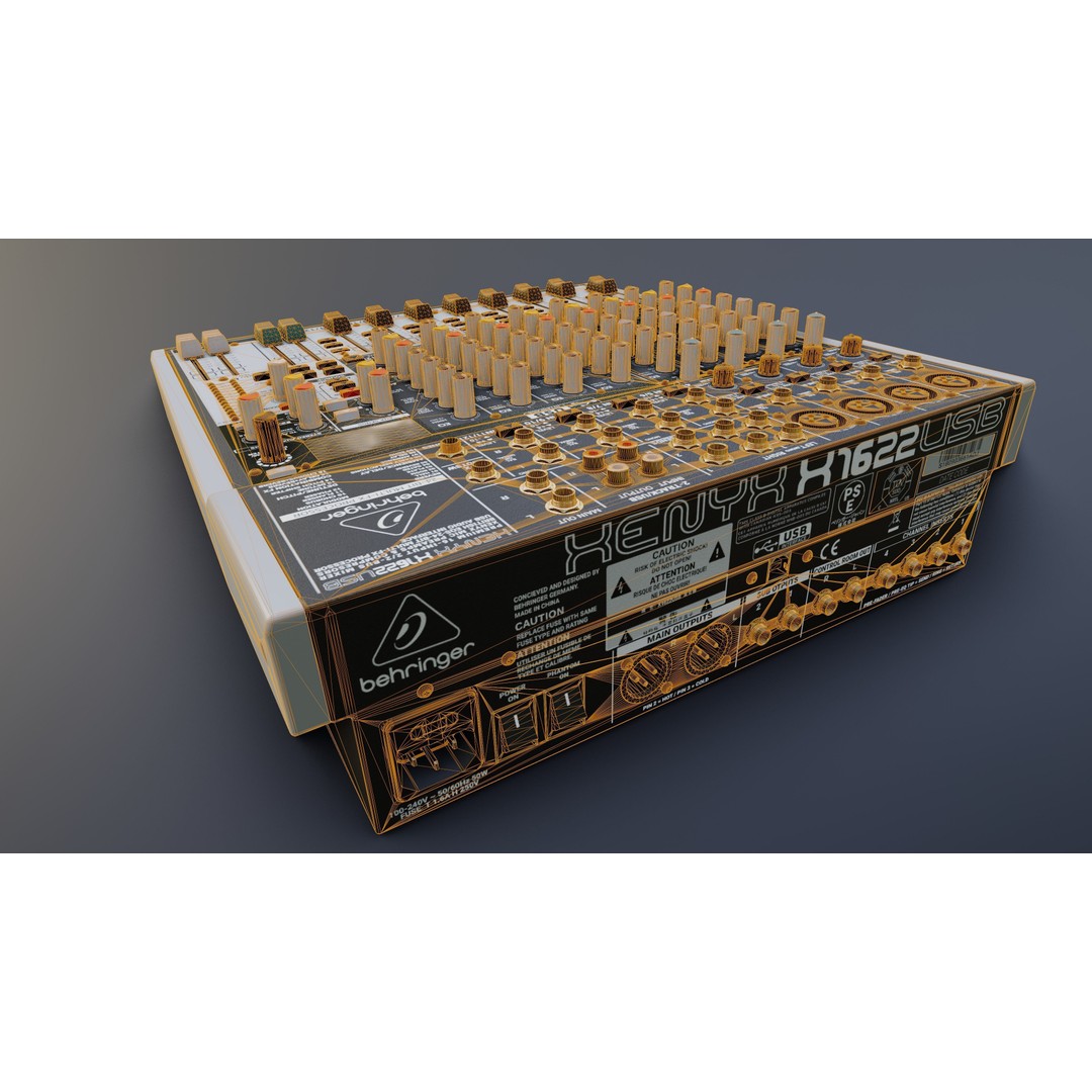 Xenyx1622USB Audio Mixer 3D Model – PBR Textured Game Asset, FBX, OBJ - View 19