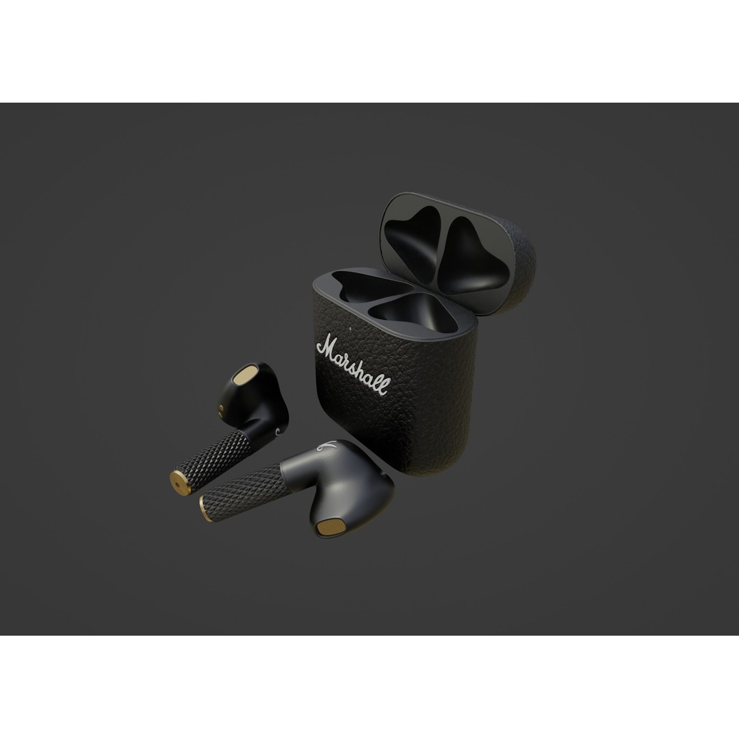 Marshall MINOR IV Headphones 3D Model – Low Poly PBR Asset, FBX, OBJ - View 9